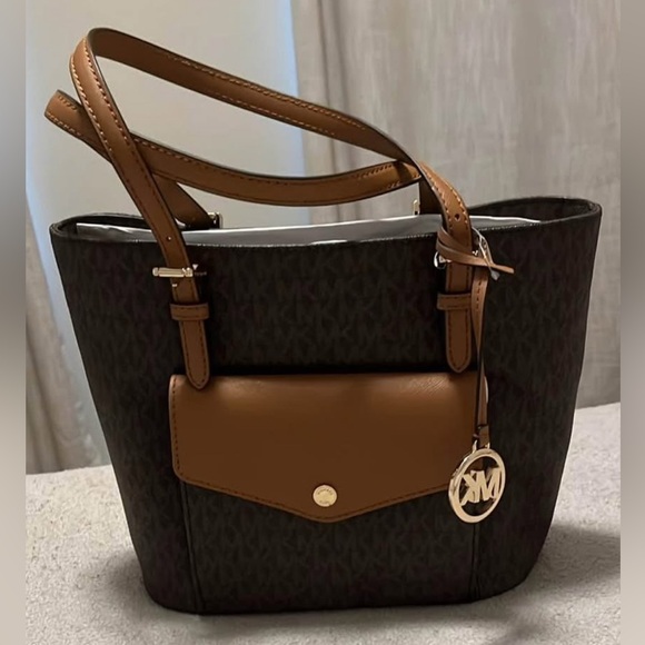 Michael Kors Brown and Black Tote Bag - Picture 1 of 2